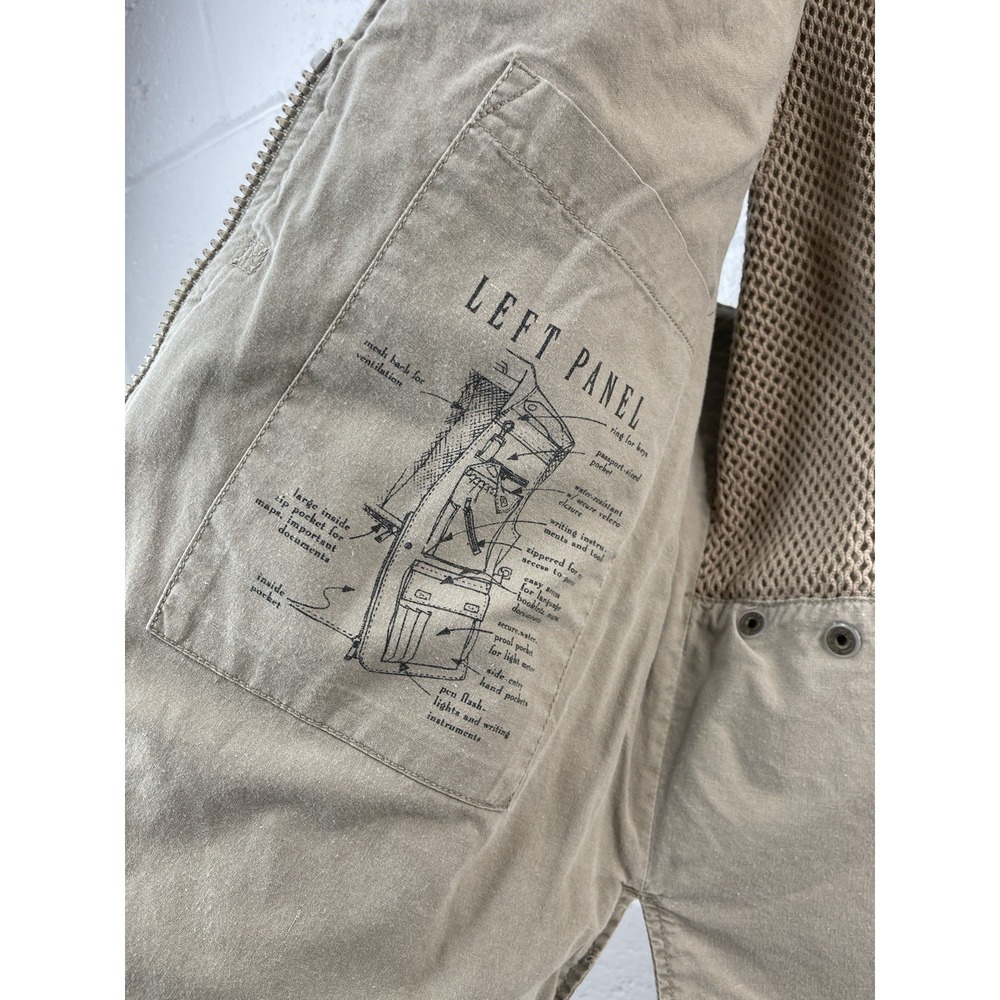 VTG  Banana Republic Men's Safari Utility Vest‎ Multi-Pocket Tactical Outdoors M - Picture 3 of 9